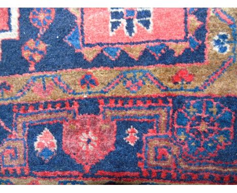 PERSIAN CARPET 280 X 160CM RED OCHERE CENTRAL PANEL WITH A DARKER BORDER EST [£90-130]