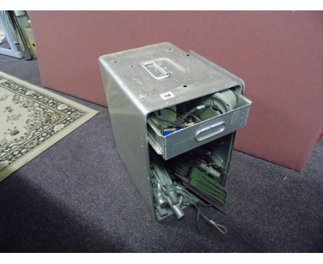 BRITISH ARMY FIELD EQUIPMENT IN ALUMINUIM BOX EST [£20-£40]