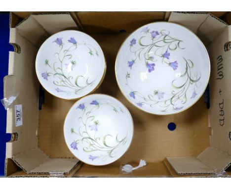Spode Campanula finger bowls X 6: together with similar larger item(7)