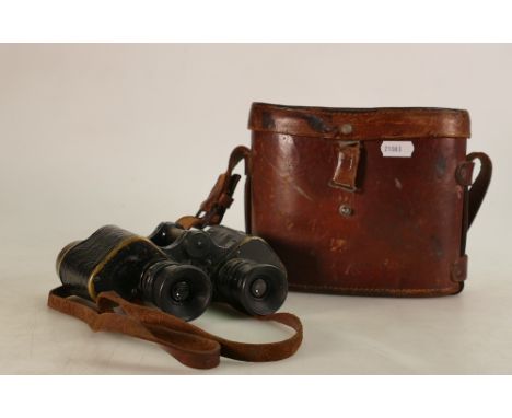 WW1 French Hunsicker &amp; Alexis Paris Army Broad Arrow Marked Binoculars: