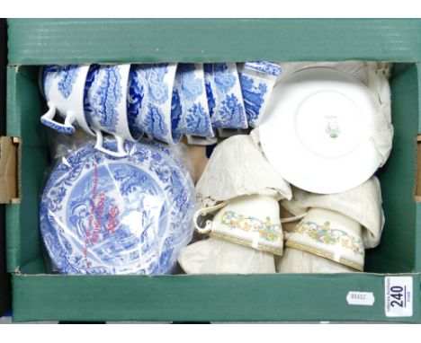 A mixed collection of items to include:  Aynsley Henley patterned cup &amp; saucer set together with spode Italian Design sim