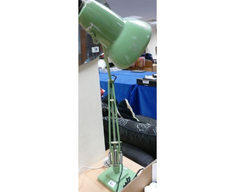 Light Green Early 2 Stage Base Anglepoise Articulated Table Lamp: