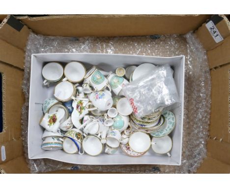 A mixed collection of items to include:  Minature Spode &amp; similar novelty cups, saucers, platesvases etc 