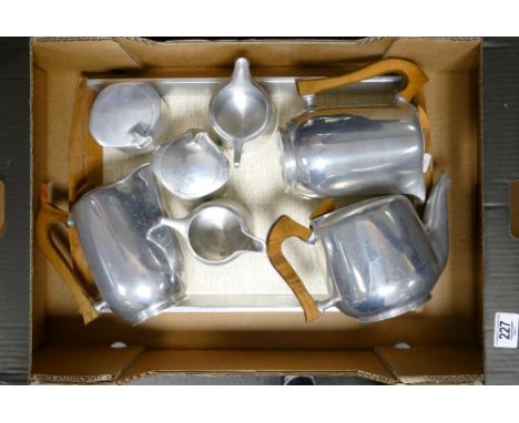 Picquot ware tea/  coffee service to include: tray
