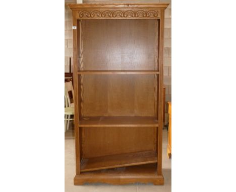 Large Old Charm Light Oak Open Bookcase:188 x 98 x31cm