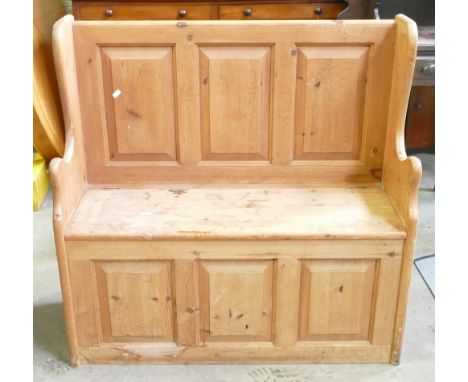 Modern Pine Small Monks Bench: