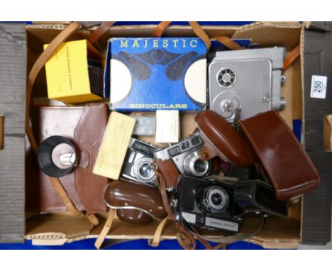 A collection of 35mm &amp; Cine Camera equipment to include: Colora Zeiss Icon Camera, Kodak Retinette 1b Camera, Bell Howell