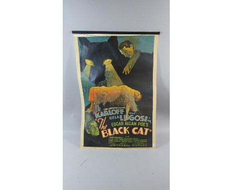 A Reproduction Cinema Poster for the Black Cat, 70cm High 