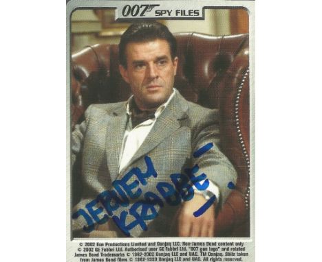 Jeroen Krabbe signed 007 Spy Files Living Daylights 4x3 trading card. Jeroen Aart Krabbe born 5 December 1944 is a Dutch acto