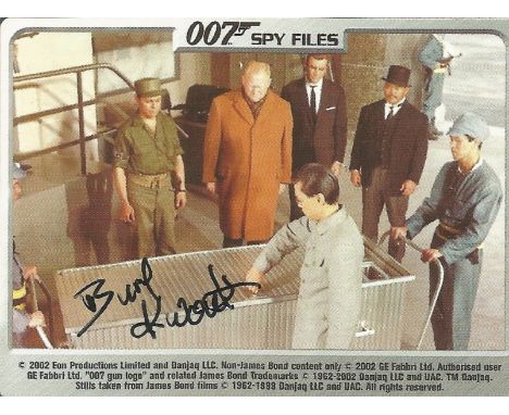 Ber Kwouk signed 007 Spy Files Goldfinger trading card. Herbert Tsangtse Kwouk, OBE was a British actor, known for his role a