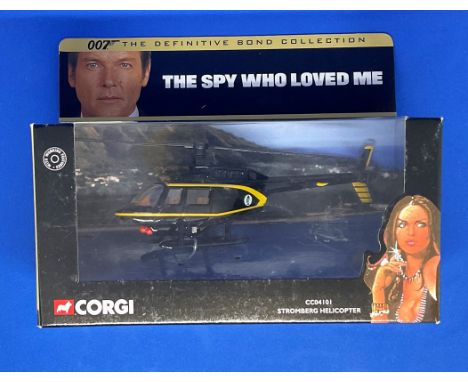 James Bond 007 Corgi The Definitive Bond Collection Stromberg Helicopter die cast model from The Spy Who Loved Me in original