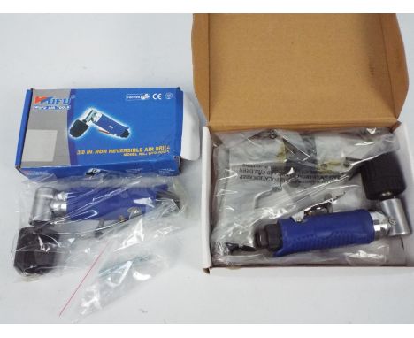 Unused Retail Stock - Two air tools comprising an air drill and metal shear. AIRT2