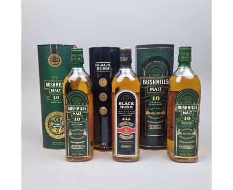 3 Bottles Bushmills Irish Whiskey including 2 Bottles Bushmills 10 Year Old Irish Whiskey including Bushmills 10 Year Old Sin