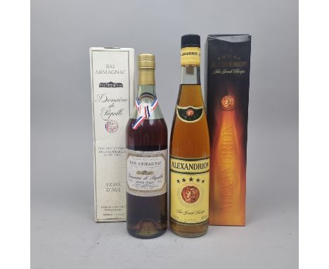 2 Bottles Spirits to include:

Domaine de Papolle 2000 Bas Armagnac Limited Edition
Alexandrion 5 Star Greek Brandy

