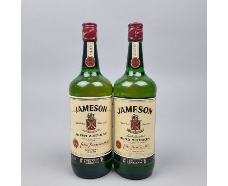 2 Bottles Jameson Irish Whiskey 1 Litre 1990's  Whiskey/Whisky  