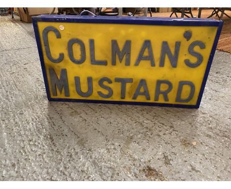 AN ILLUMINATED COLMAN'S MUSTARD LIGHT BOX 