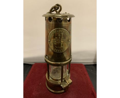 A VINTAGE BRASS MINER'S LAMP 