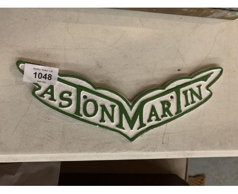 AN ENAMEL ASTON MARTIN SIGN 