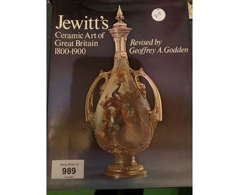 TWO ALBUMS OF OLD NEWSPAPER CUTTINGS AND A JEWITT'S CERAMIC ART OF GREAT BRITAIN 1800-1900 