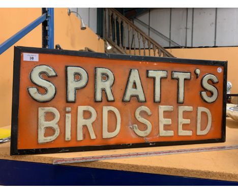 A 'SPRATT'S BIRD SEED' ILLUMINATED LIGHT BOX SIGN 