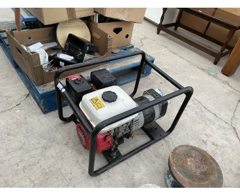 A PETROL GENERATOR WITH A HONDA 5.5 HP ENGINE 