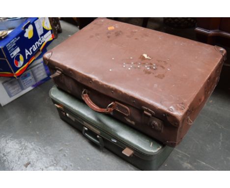 Two vintage suitcases