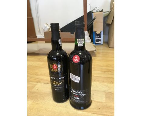 Two bottles of port - Taylor's Late Bottled Vintage 1985 (100cl) and Taylor's Select Port (75cl) (2)
