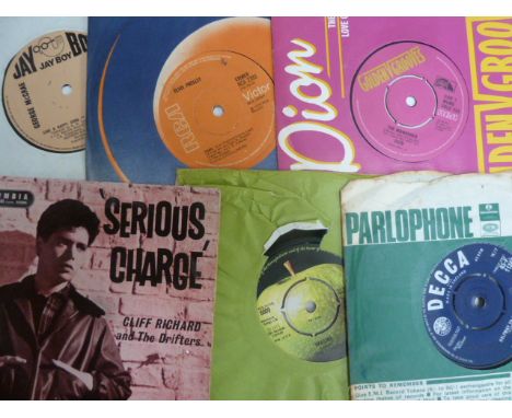 A good selection of vinyl 7" singles including Roy Orbinson - Only The Lonely (RE-U 1274); Frank Sinatra - Strangers in the N