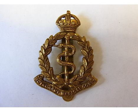 Royal Army Medical Corps Forage Other Ranks Cap badge , KC (Brass, slider) K&K: 1007
