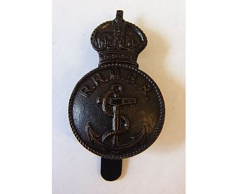 Royal Navy Motor Boat Reserve WWI Officers Cap badge, KC (Bronzed-brass, Slider) A rare Naval cap badge.