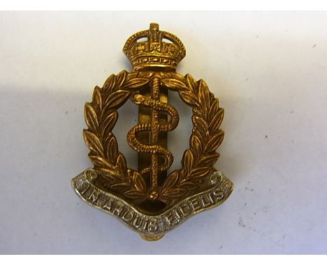 Royal Army Medical Corps cap badge, KC sealed 1950 (Bi-metal, slider) Scarce issue only worn for 4 years. K&K: 2122