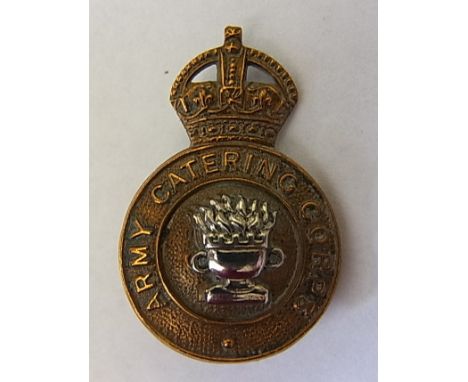 Army Catering Corps WWII collar dog ,KC  (Bi-metal, lug) 