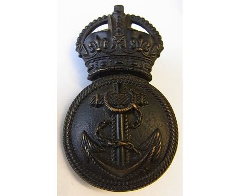 Royal Naval Division/RNAS WWI cap badge, KC (Blackened-brass, lugs) K&amp;K: 1159