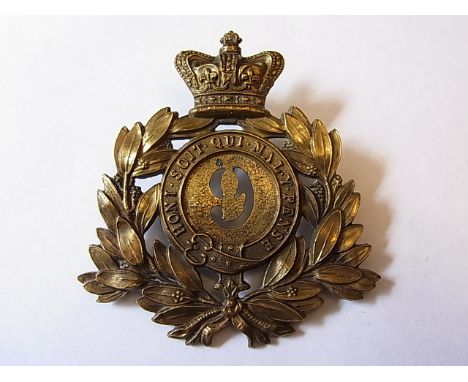 Victorian 9th Regiment of Foot East Norfolk Regiment Helmet plate, a scarce helmet plate.