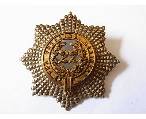 22nd Regiment of Foot (The Cheshire Regiment) Boer War Period Helmet Plate, (Bi-metal, lugs)