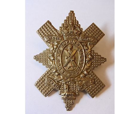 Glasgow The 9th Battalion Highland Light Infantry WWI Glengarry badge, KC (White-Metal, lugs) Scarce