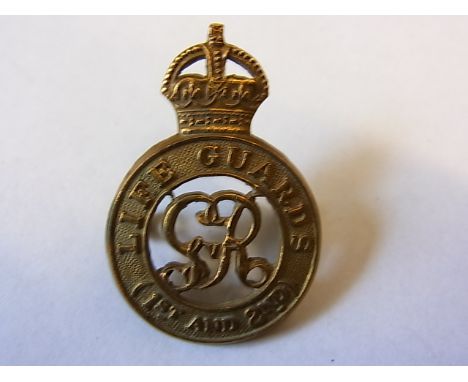 The Life Guards (1st and 2nd) Cap badge, (Brass, lugs) K&K: 729