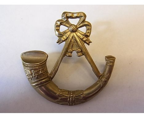 The Oxfordshire and Buckinghamshire Light Infantry cap badge, large size (White-metal, lugs) K&K: 658