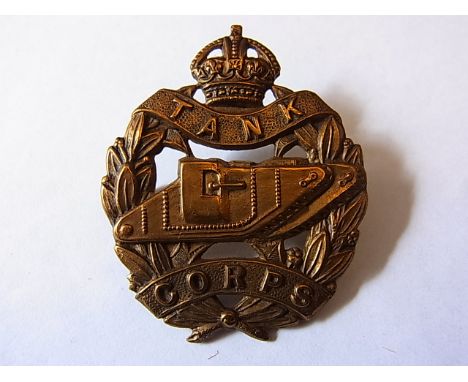 Tank Corps pre 1924 cap badge (Brass, lugs) KC, K&K: 1156