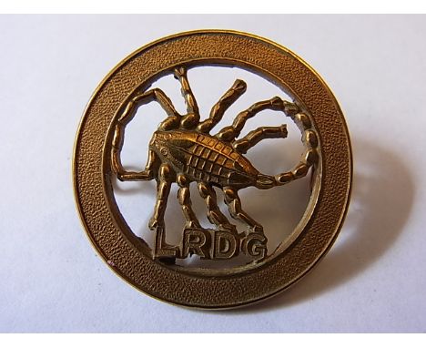 Long Range Desert Group WWII Special Service Forces Cap badge (Brass, lugs) K&K 2067