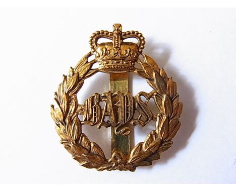 The Queen's Bays (2nd Dragoon Guards) Cap badge, QC (Brass, slider) K&K: 1886
