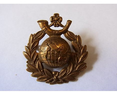 Royal Marines (R.M.L.I.) WWI Forage cap badge (Brass, lugs) K&K: 1097