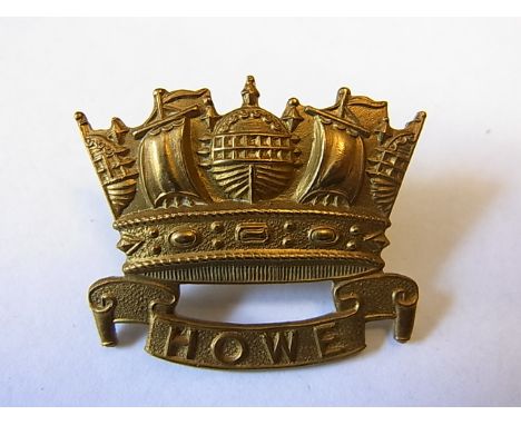 Howe Battalion WWI Cap badge (Gilding-metal, lugs) K&K: 1164