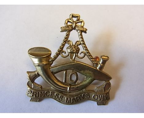10th Princess Mary's Own Gurkha Rifles Officers cap badge (White-metal, lugs) K&K: 2086