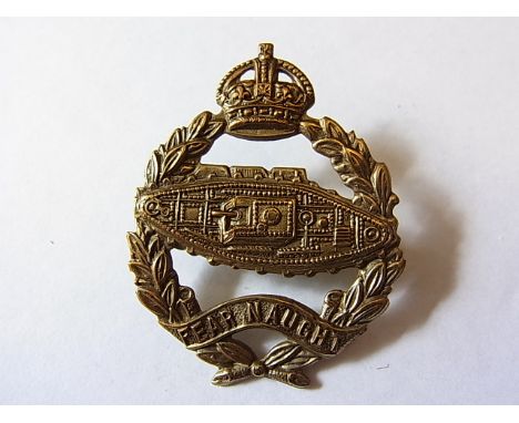 Royal Tank Regiment (White-Metal, lugs), Cap Badge KC K&K:1923