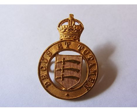 The Essex Yeomanry (Dragoons) WWI Cap badge (Brass, lugs) KC, K&K: 1491