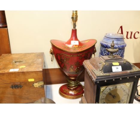 A modern chinoiserie table lamp decorated in the oriental manner 