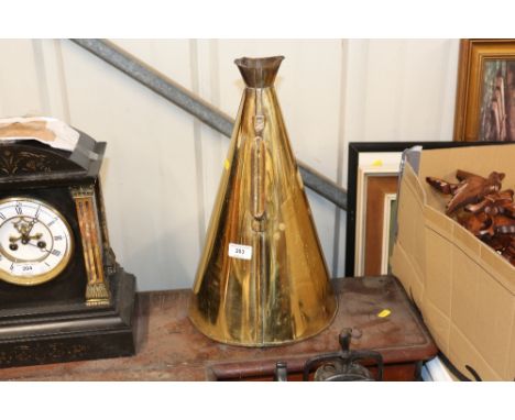 A vintage brass megaphone
