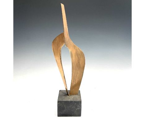 June Barrington-WardSplit FlameBronze sculptureSigned & dated '70 to the ebonised plinthTitled to the underneathH:44cm includ