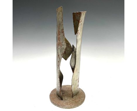 June Barrington-WardStanding Cylinder FormSteel sculptureH:33cmProvenance: From the Estates of June Barrington Ward & Maggie 